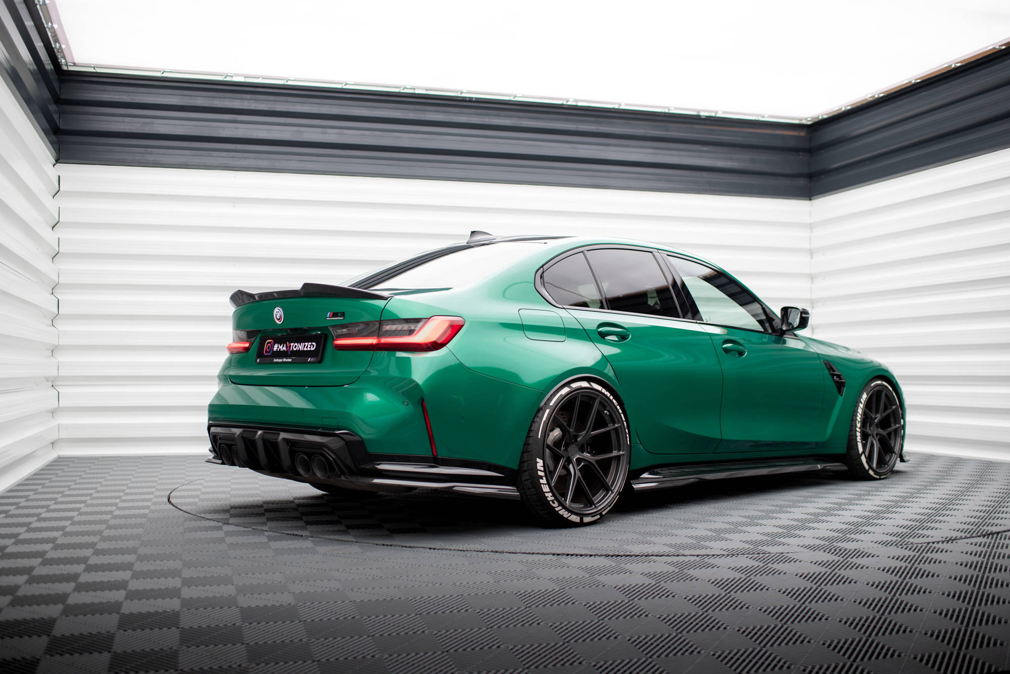 Kolfiber Bakre Sidosplitters BMW M3 G80 (Maxton) - 6