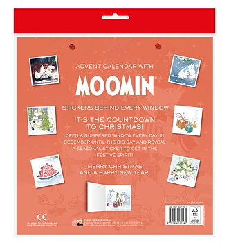 Mumin Adventskalender med klistermärken - Decorating the Christmas Tree