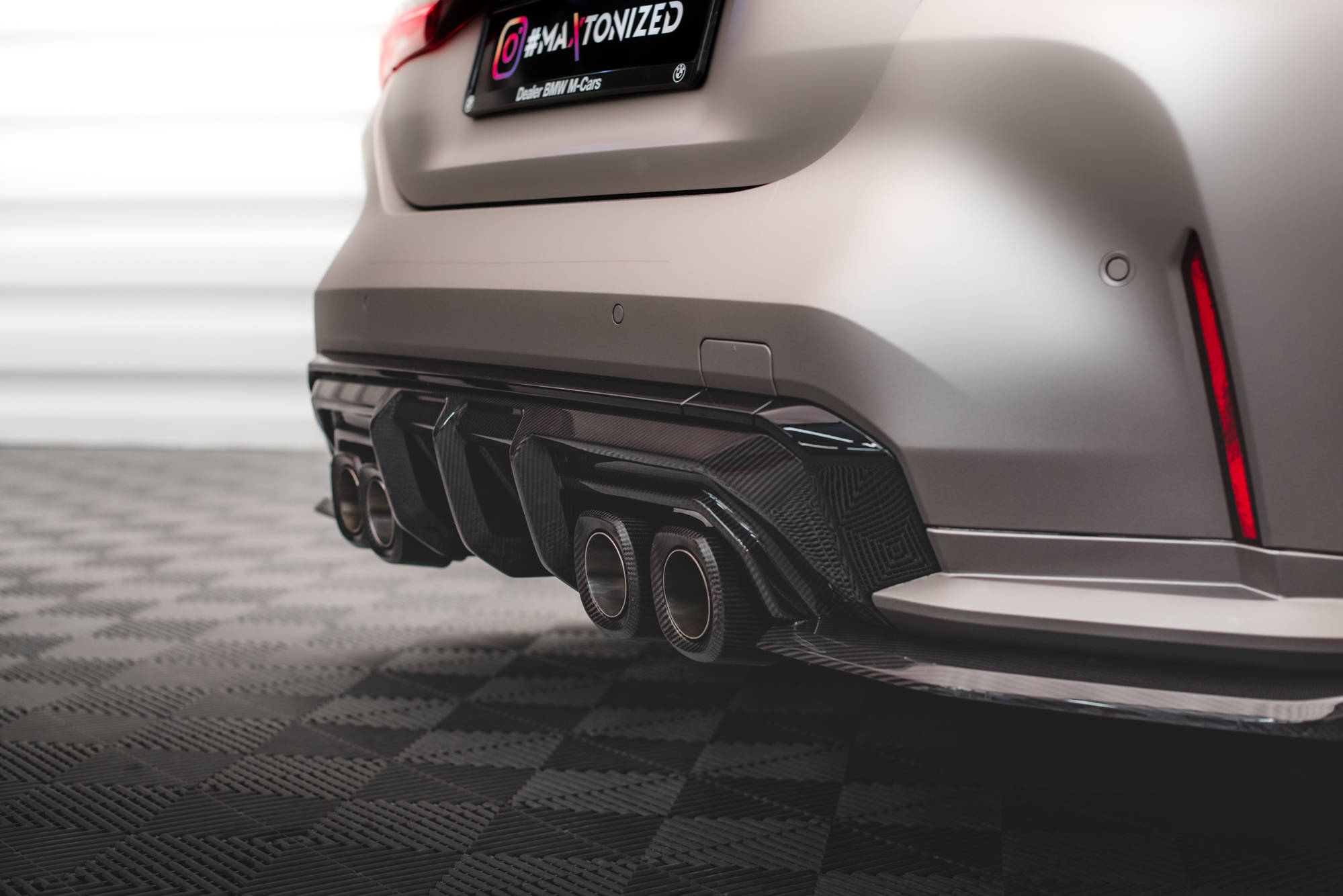 Kolfiber Bakre Diffuser BMW M4 G82 / M3 G80 (Maxton) - 4