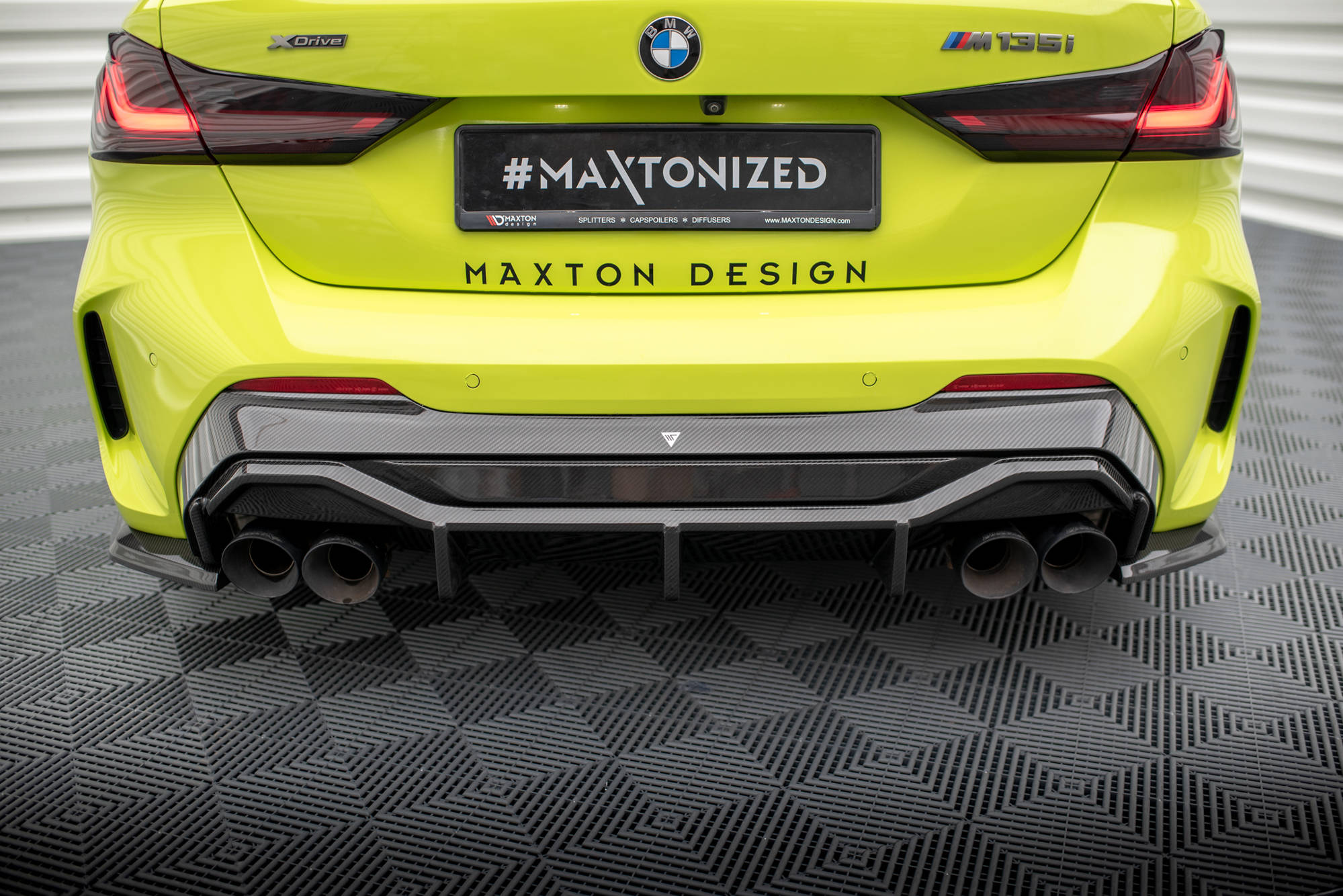 Kolfiber Bakre Diffuser V.1 BMW 1-serie F40 M-Paket/ M135I (Maxton) - 7