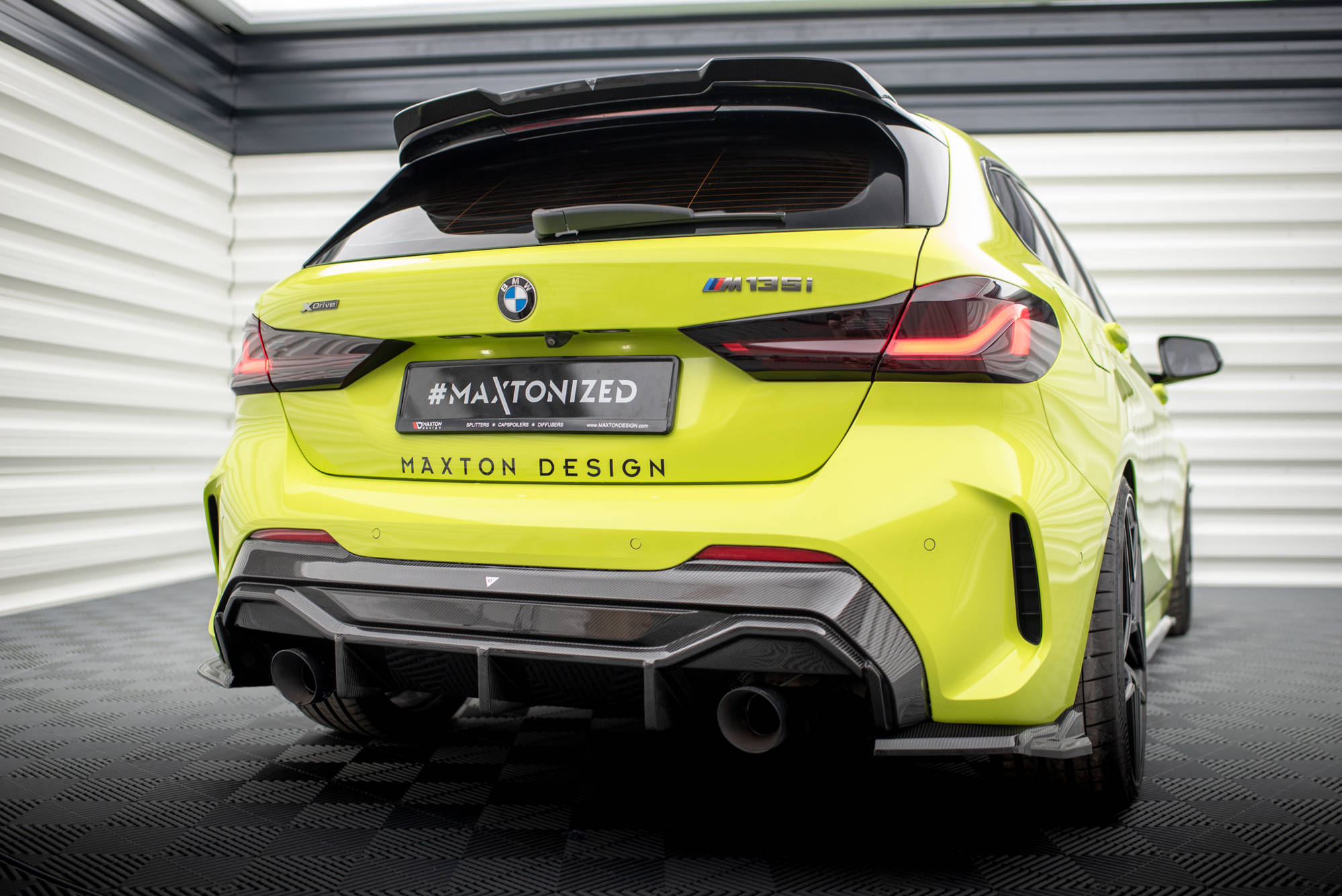 Kolfiber Bakre Diffuser V.2 BMW 1-serie F40 M-Paket/ M135I (Maxton) - 4