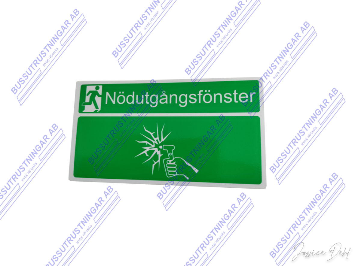 Skylt/ Dekal Nödutgångsfönster