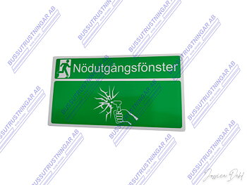 Skylt/ Dekal Nödutgångsfönster