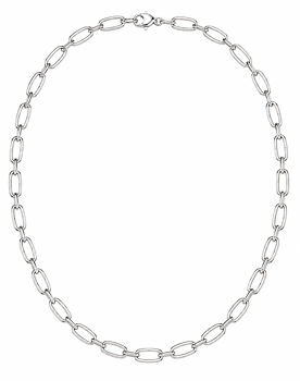 Halsband Halskedja silver på rostfritt stål