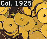 Paljetter guld 8 mm med hål 1850