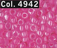 Rocailles 9/0 Rosa broderipärlor 4942 - 2