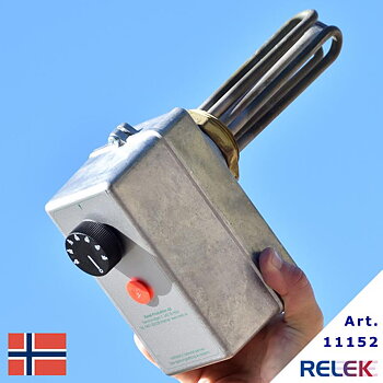 2-stegs elpatron med rostfritt element: 1,5 kW, anpassad för Norge, R50