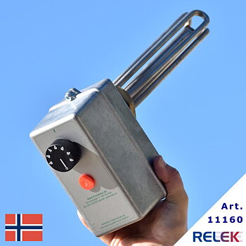 ​2-stegs elpatron med rostfritt element, 3kW, för vattenuppvärmning i värmepannor, anpassad för Norge