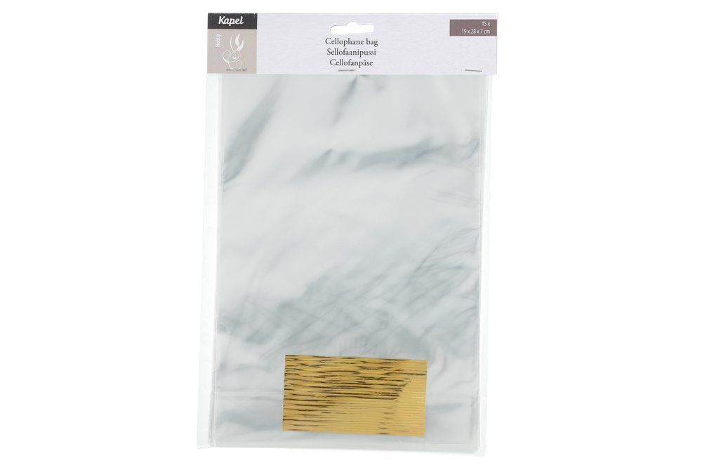 Cellofanpåse 19x28 cm 15 -pack + förslutare