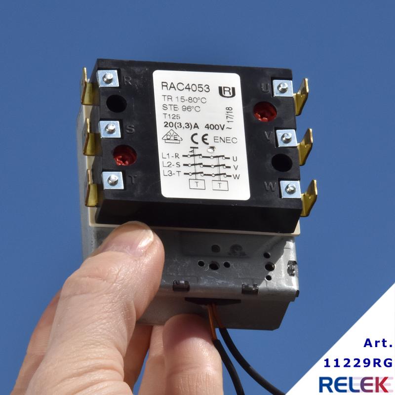 Kombitermostat 15-80°C, 3-polig 1-stegs termostat med överhettningsskydd - 2
