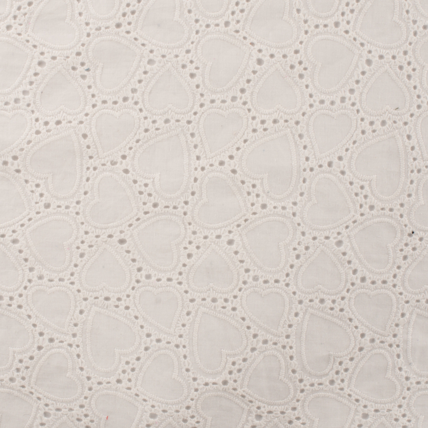 WOVEN COTTON  - EMBROIDERY HEART