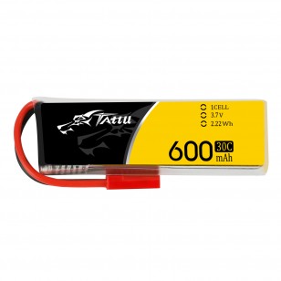 Tattu 600mAh 3.7V 30C 1S1P Lipo Pack Akku mit JST Stecker für UAV