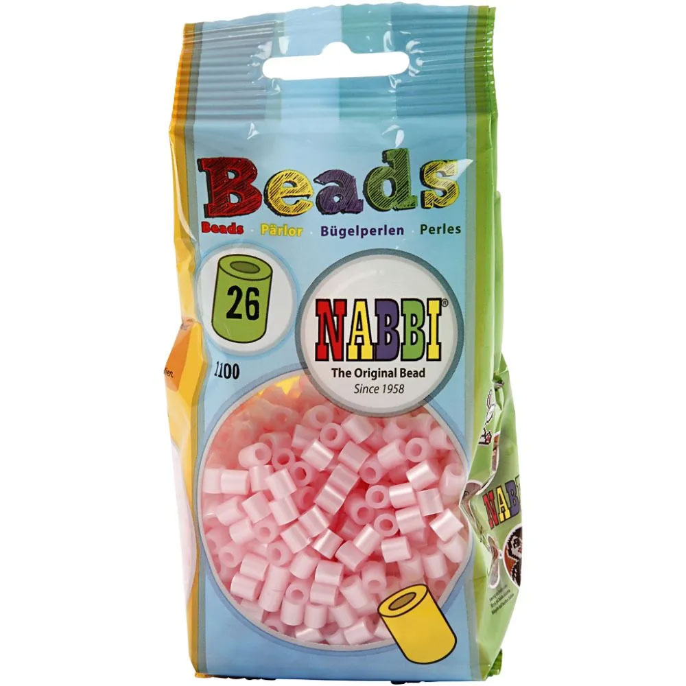 Nabbi original beads - rosa pärlemor