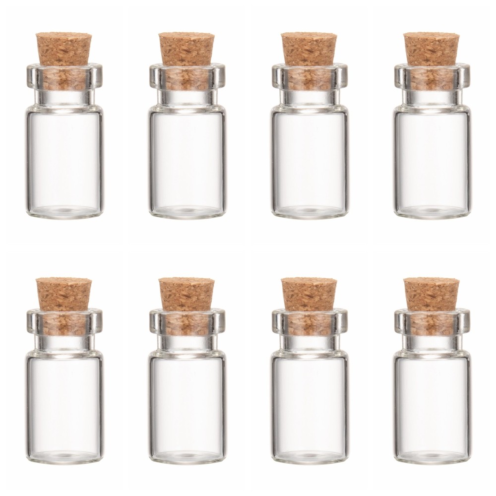 Glasburkar med kork 23 mm – 5 st - 2