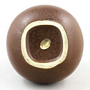 Karin Björquist (Prunella 1950s) Brown Raindrop Vase with Black/White Details 17 cm