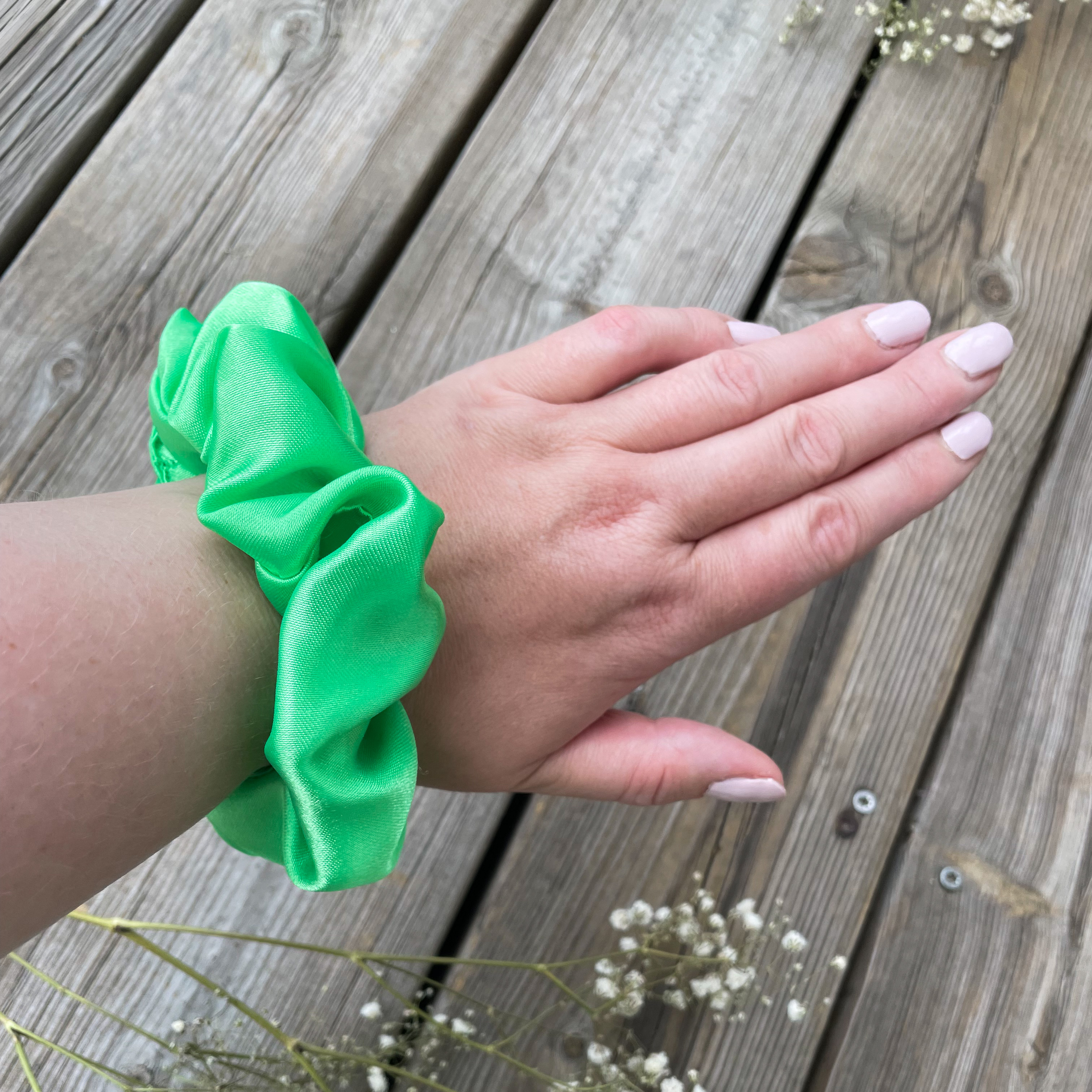 Scrunchie no-waste äppelgrön