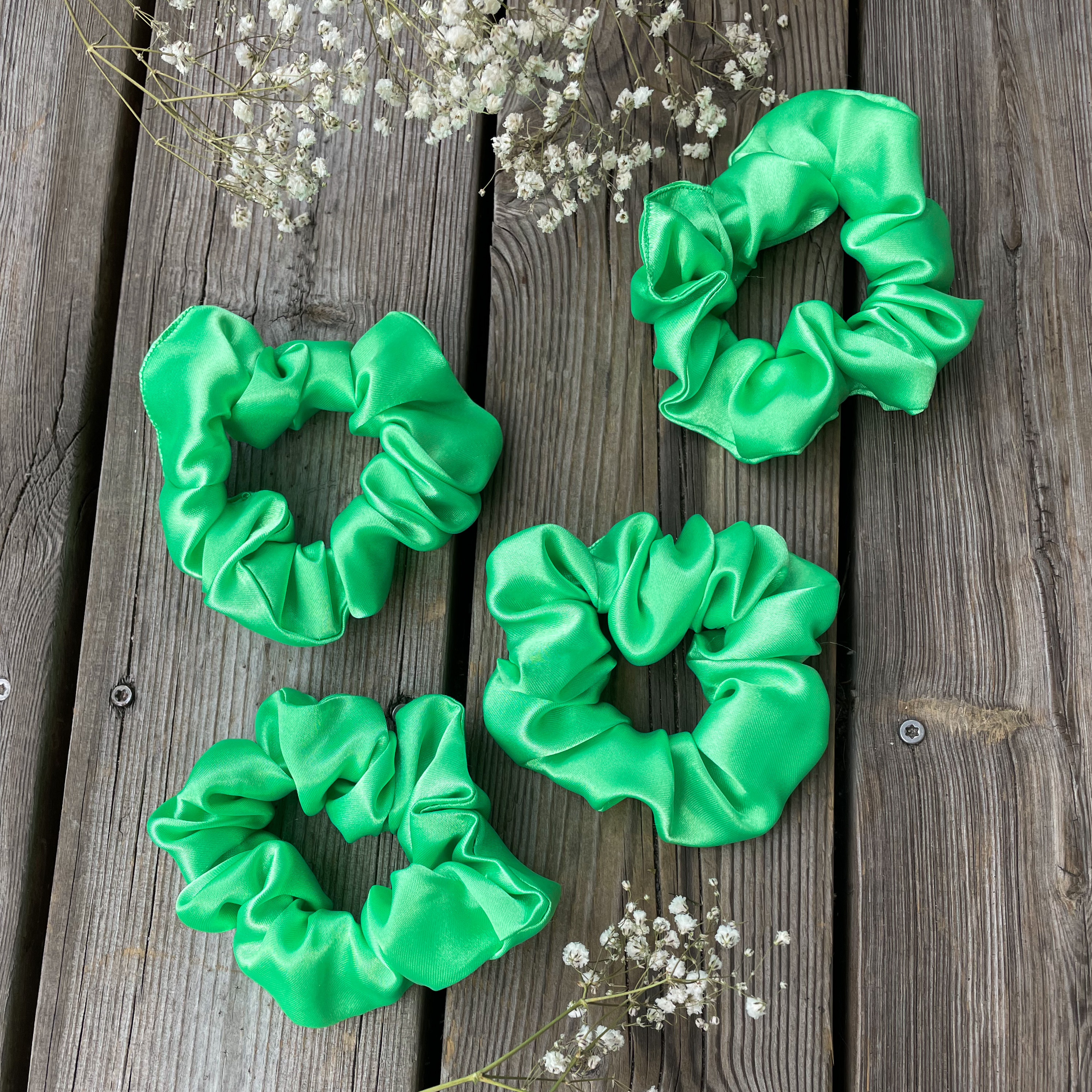 Scrunchie no-waste äppelgrön