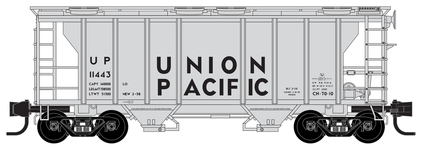 Hopper PS-2 2-bay covered UP #11443