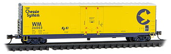 Standard 50" box car w/o roofwalk Chessie WM #36003