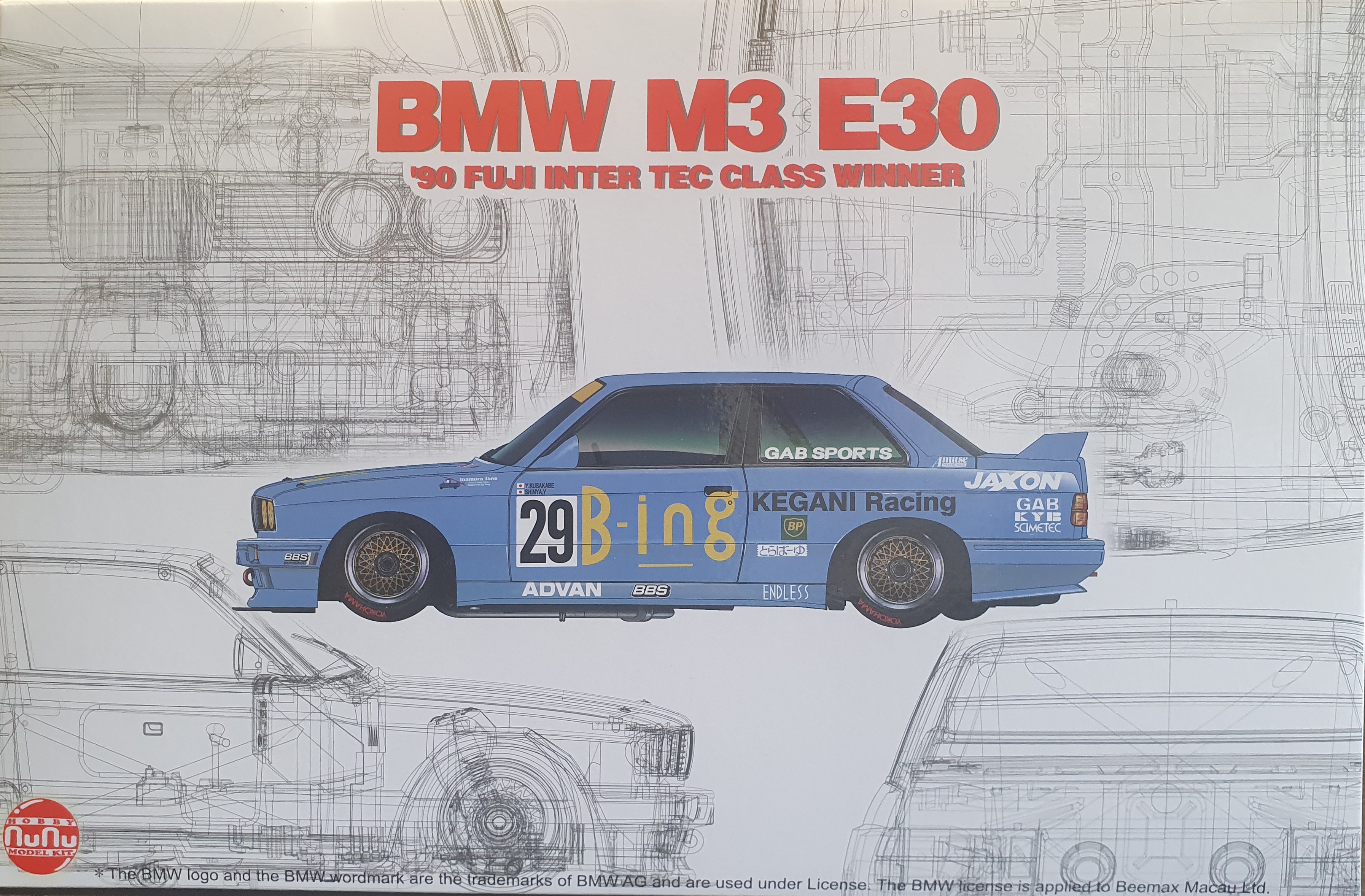 Nunu-Beemax: BMW M3 E30 ´90 Fuji Inter Tec Class Winner in 1:24
