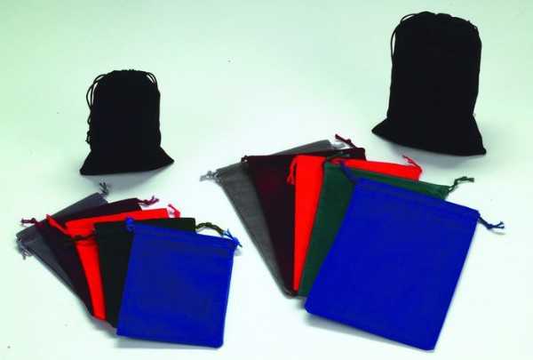 Large Suedecloth Dice Bags (5" Wide × 7" Tall) - Grey