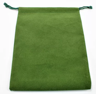 Large Suedecloth Dice Bags (5" Wide × 7" Tall) - Green