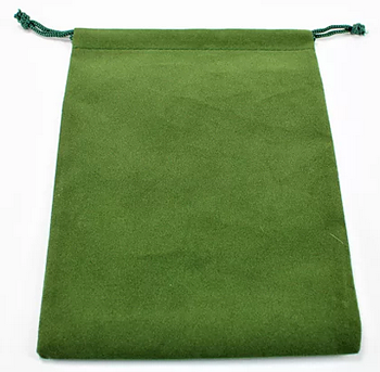Large Suedecloth Dice Bags (5" Wide × 7" Tall) - Green