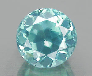Impresionante piedra preciosa de apatita azul paraiba natural redonda de 3,2 mm - 3