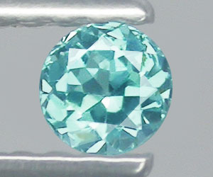 Impresionante piedra preciosa de apatita azul paraiba natural redonda de 3,2 mm