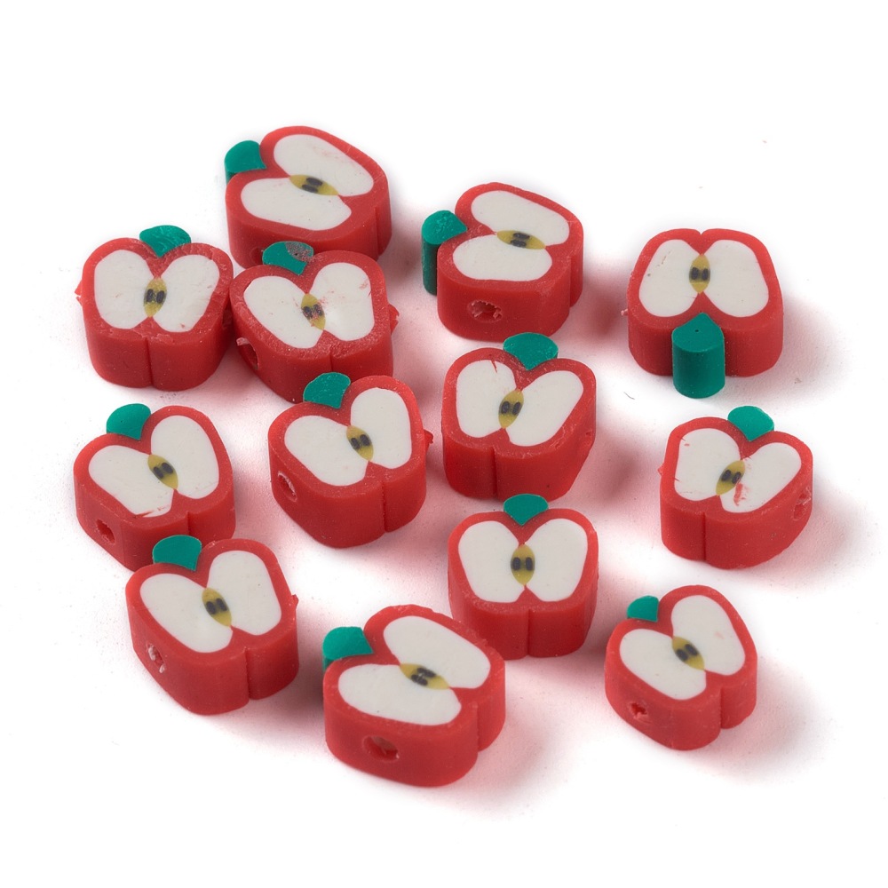 Äpple fimopärlor 25st - 2