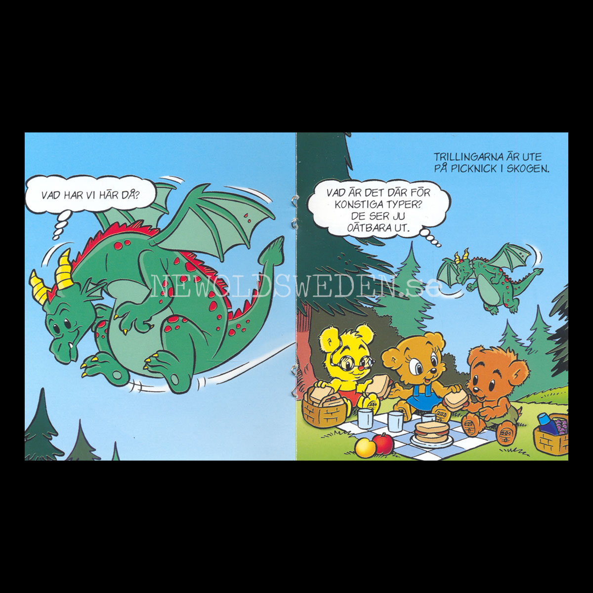 TRILLINGARNA OCH DEN HUNGRIGA DRAKEN - BAMSE MINIBÖCKER - MB202 - 3