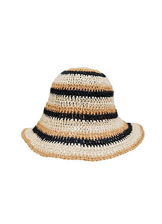 Kira straw hat - black/beige