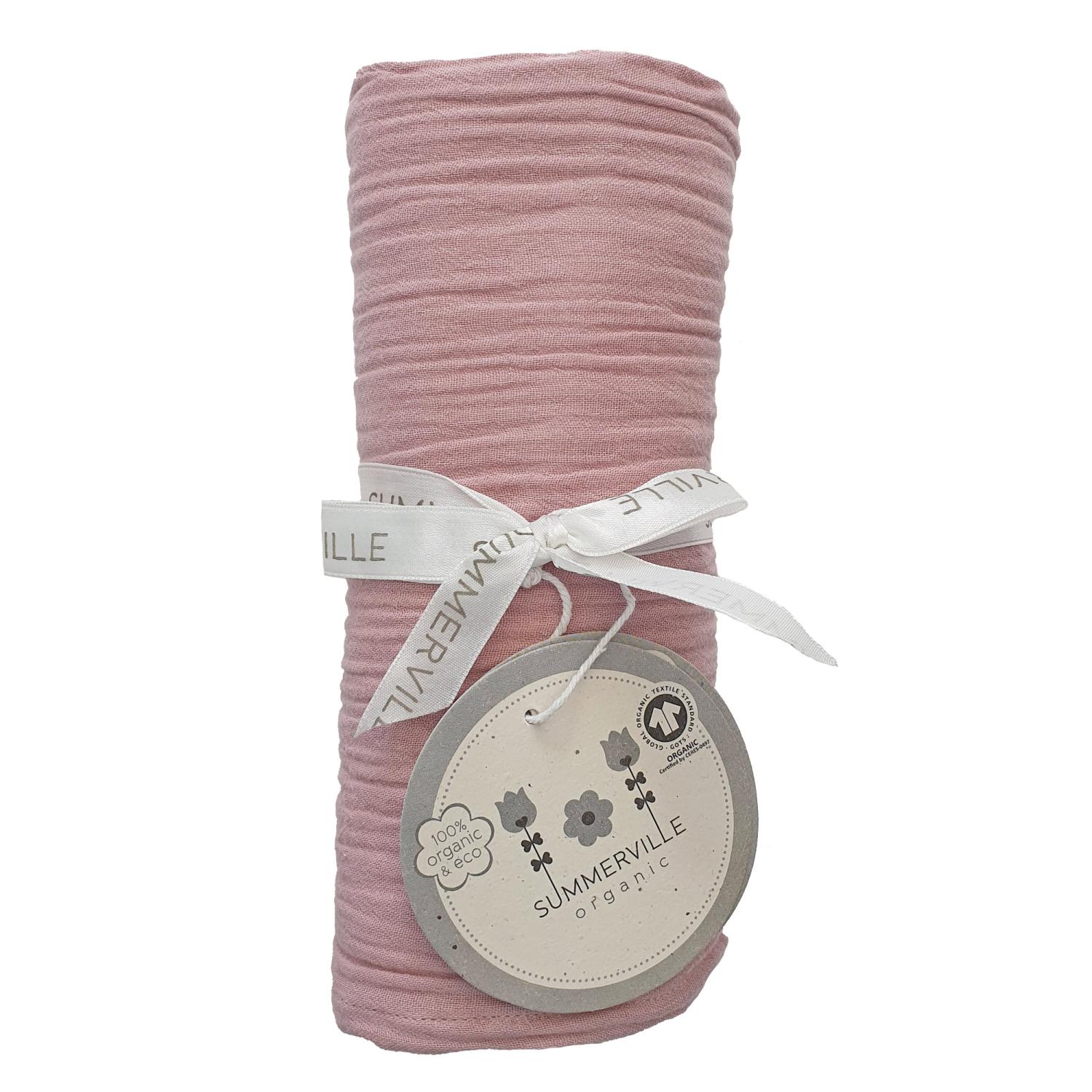 Ekologisk Babyfilt Krinklad Pale Mauve - Babynord