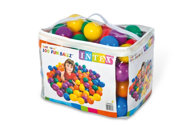 Färgglada plastbollar 100-pack