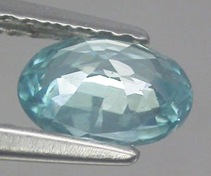 0.92 ct gorgeous oval cut natural blue zircon gemstone - 2