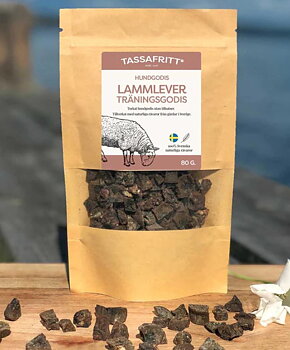 Svenskt hundgodis promenad & träning, lammlever 80g
