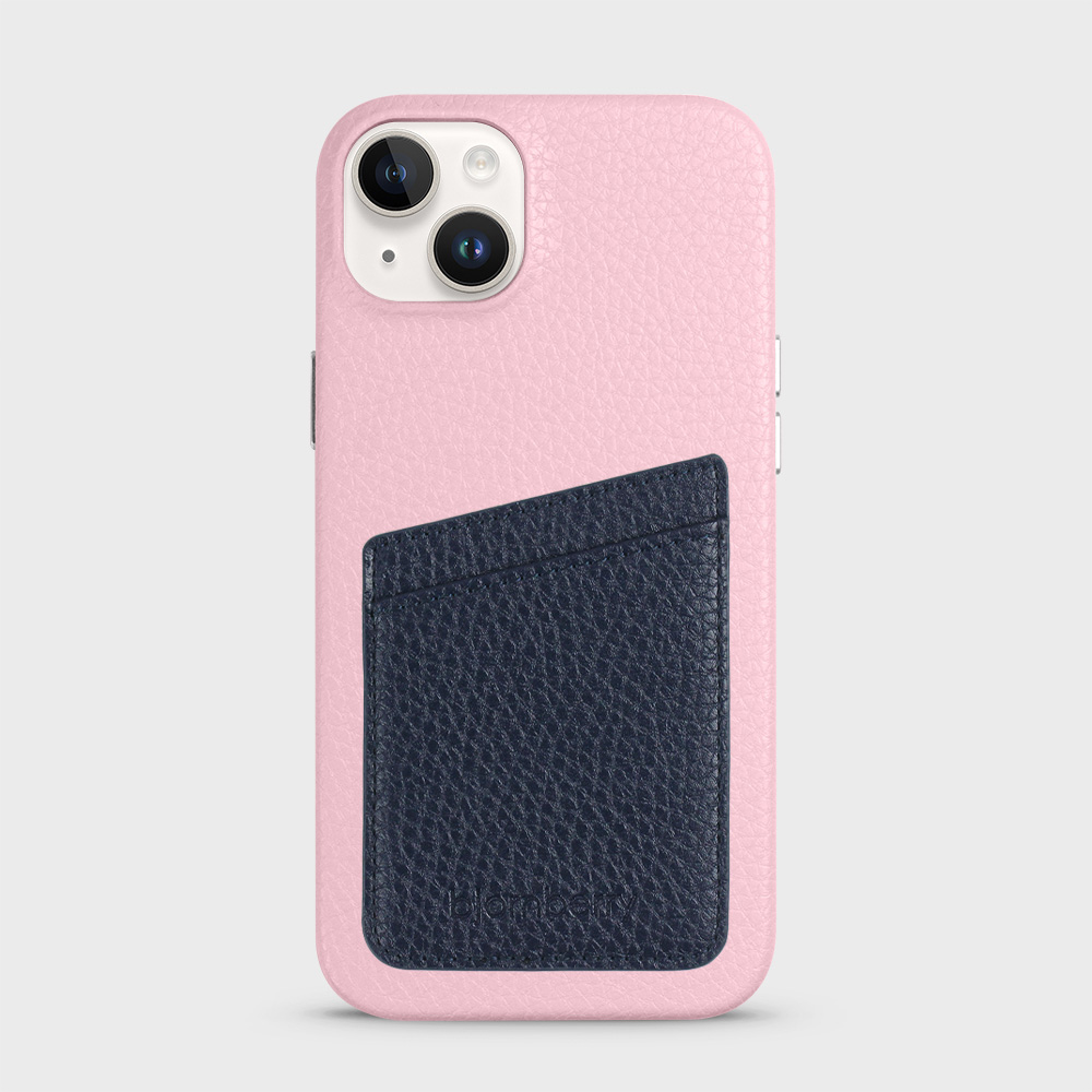iPhone 14 Plus Leather Case with Card Holder - Pink - 8