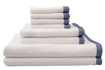 Aveiro Towels White/Blue