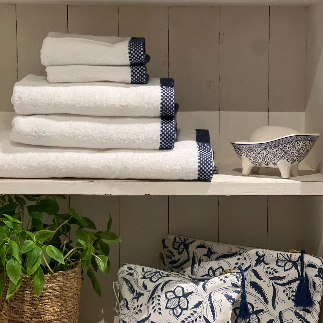 Aveiro Handdukar White/Blue - 3