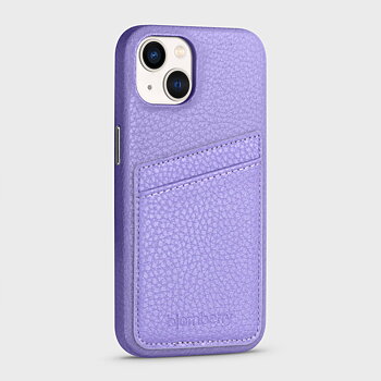iPhone 13 Läderskal med Kortficka - Lavendel