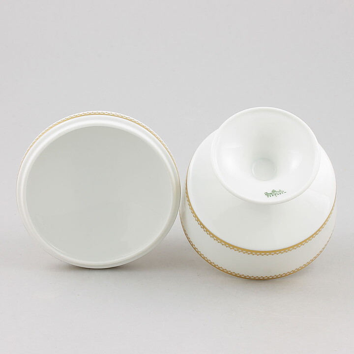 Tapio Wirkkala (Composition 1971) White Sugar Bowl with Golden Decor