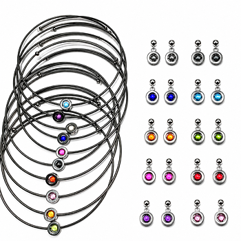 Set Hematite  Necklace earrings Elsa