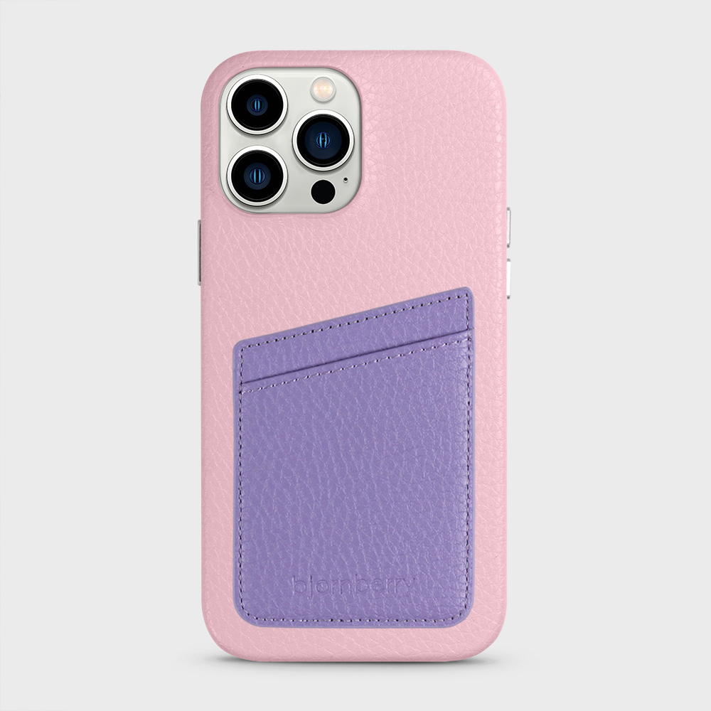 iPhone 13 Pro Max Leather Case with Card Holder - Pink - 5