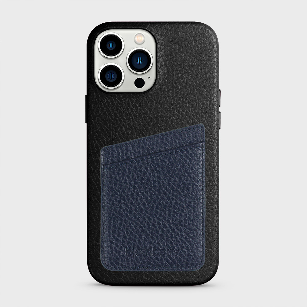 iPhone 13 Pro Max Leather Case with Card Holder - Black - 6