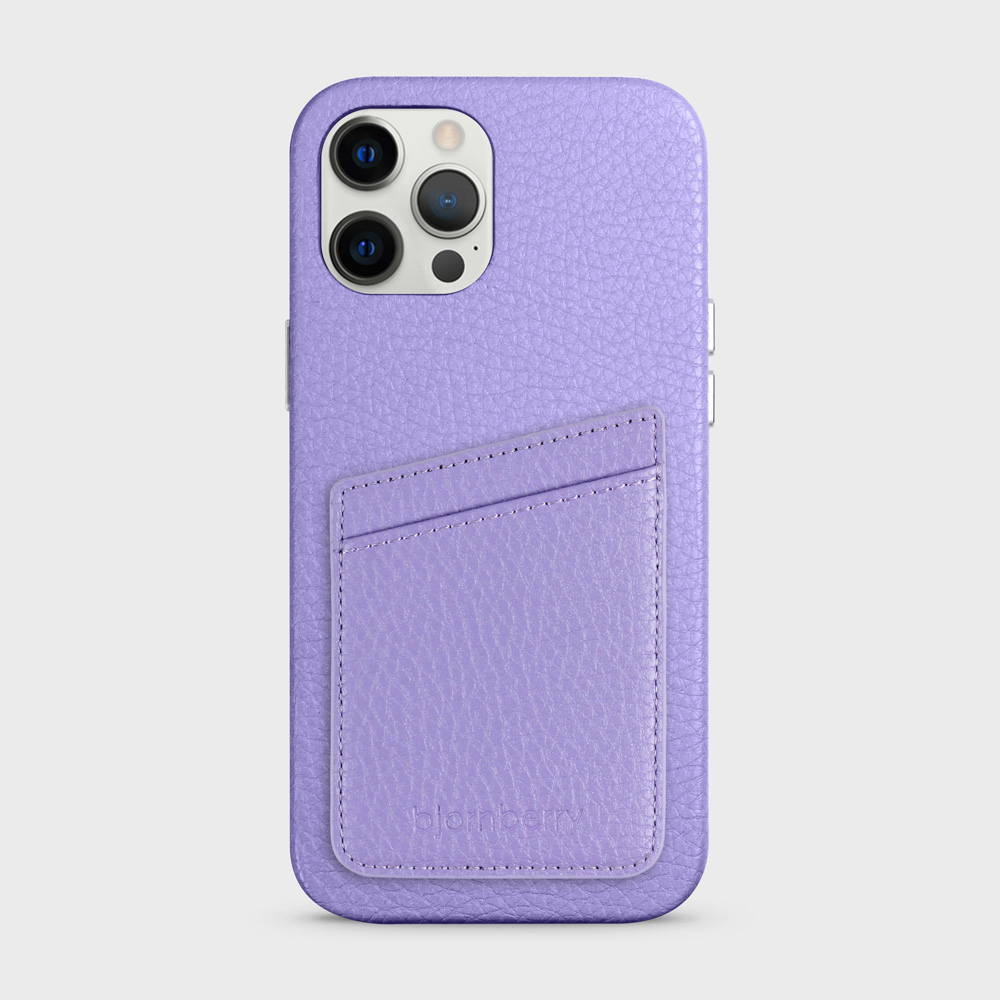 iPhone 12 Pro Max Leather Case with Card Holder - Lavender - 2