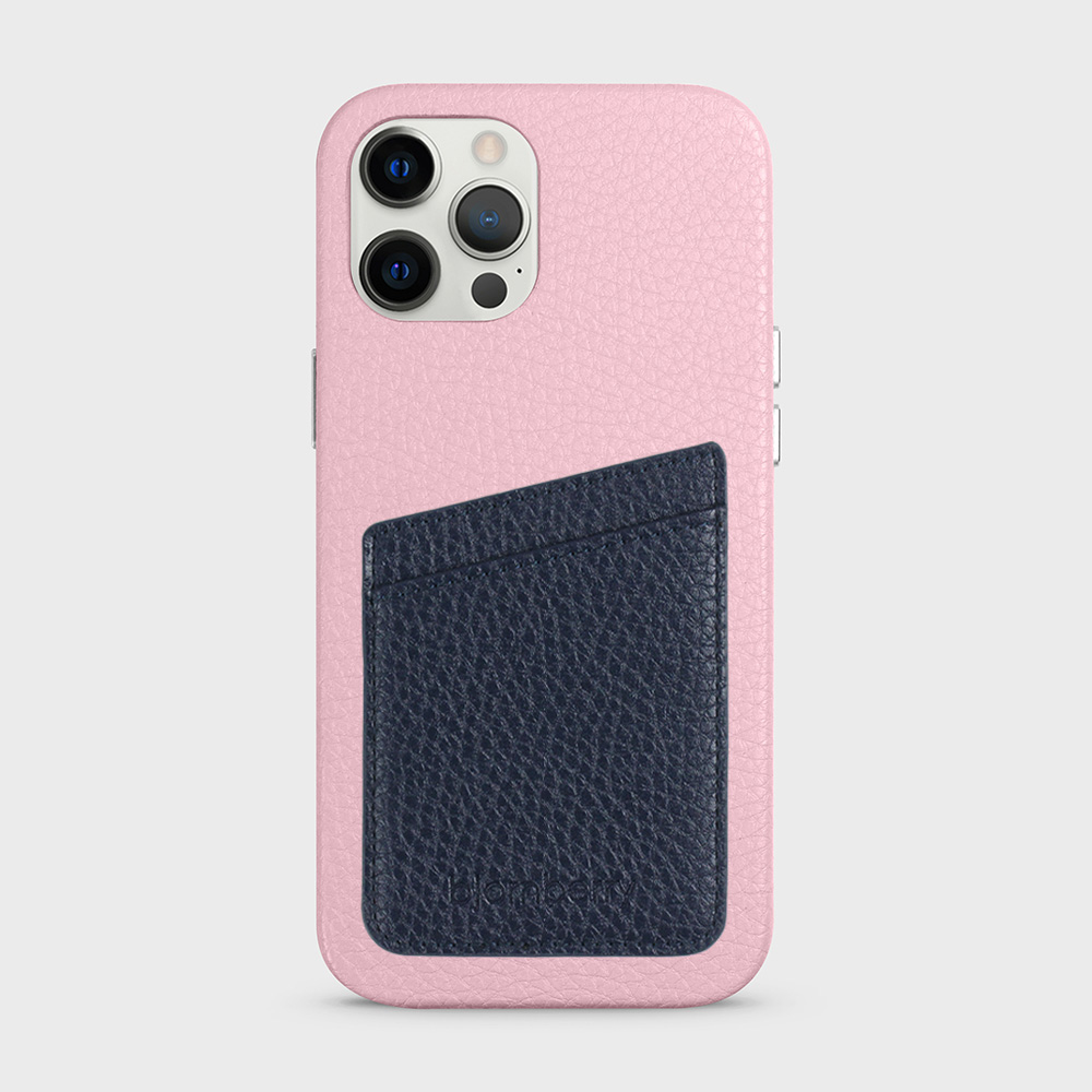 iPhone 12 Pro Max Leather Case with Card Holder - Pink - 8