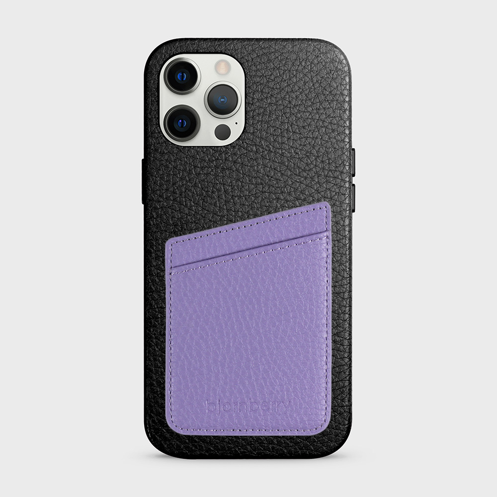 iPhone 12 Pro Max Leather Case with Card Holder - Black - 3