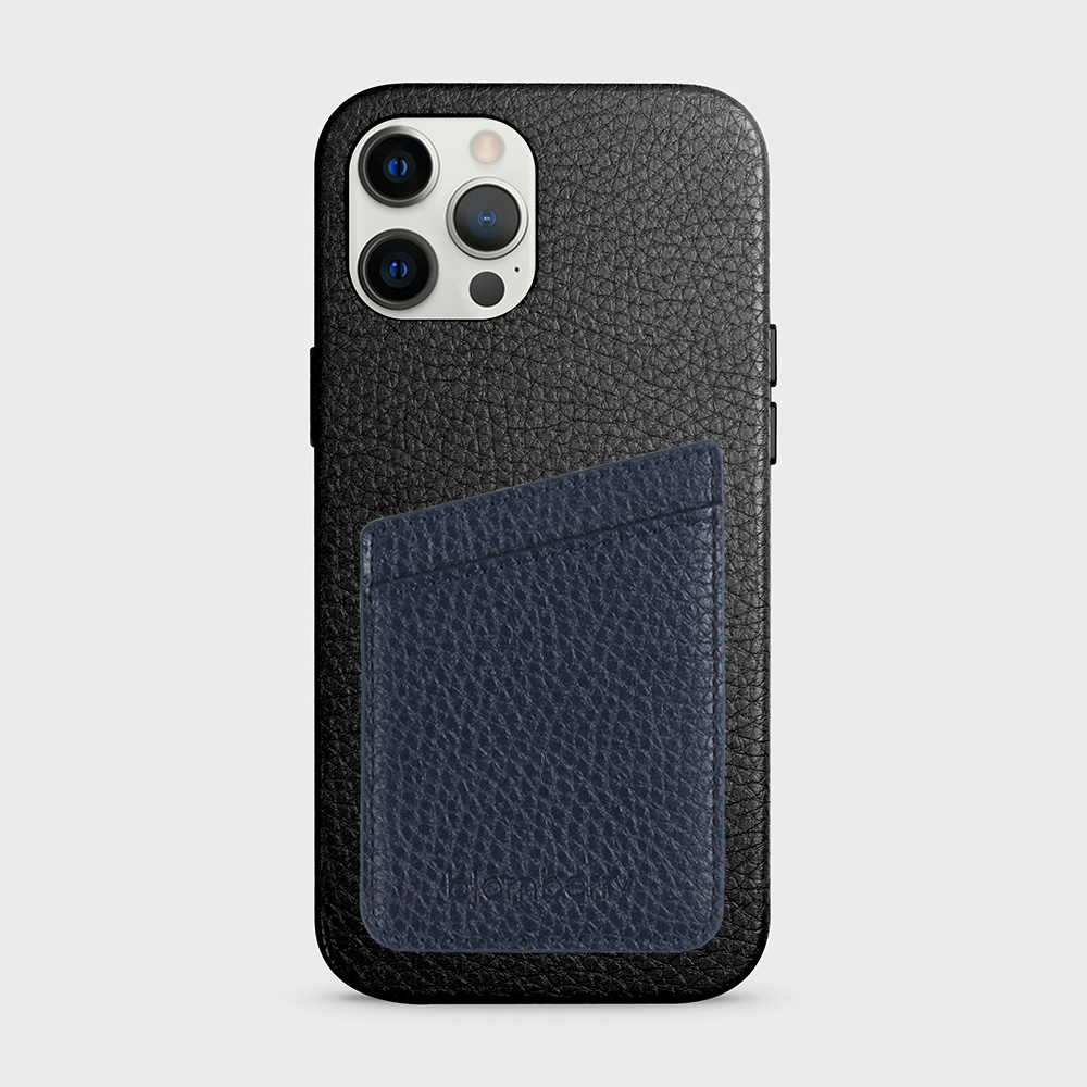 iPhone 12 Pro Max Leather Case with Card Holder - Black - 6