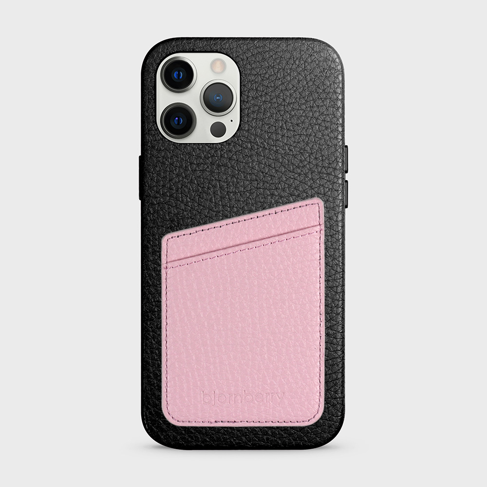iPhone 12 Pro Max Leather Case with Card Holder - Black - 7