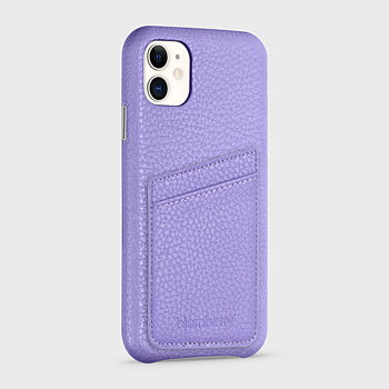 iPhone 11 Läderskal med Kortficka - Lavendel